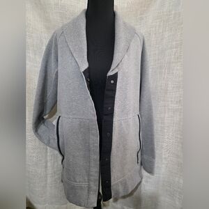 Lululemon Cardigan Fleece‎ Jacket Sz 4, Grey Yin To My Yang Travel, Cozy, Warm